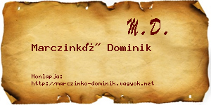 Marczinkó Dominik névjegykártya