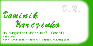 dominik marczinko business card